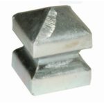 Zinc plated steel post cap, for 2" sq. and 4" sq.
