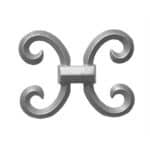 Double C cast iron pattern for 1/2" square bar - 147-XS