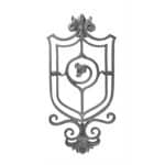 Cast iron royal crest panel design - 632