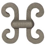 Cast iron Double C pattern for 1/2" square bar - 679-3