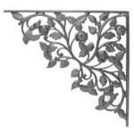 Cast iron corner rose panel - 74-X