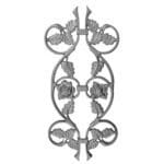 Cast iron panel with roses and leaves - 76