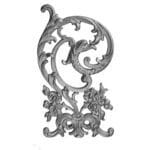 Bird of paradise cast iron panel, short - 81