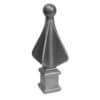Cast iron spear with ball, available in three sizes