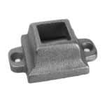 Cast iron base shoe with mounting holes for 1" sq. and 1-1/4" sq.
