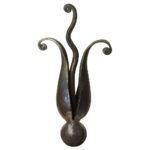 Decorative steel finial, matches various panel designs - 12029N