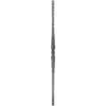 Wrought iron 9/16" square hammered baluster - 17-7-03