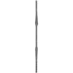 Wrought iron 9/16" square hammered baluster - 17-7-05