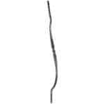 Wrought iron square hammered belly bar post - BP17-8-04
