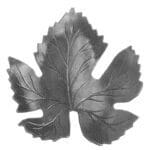 Hot forged decorative steel grape leaf, 1/8" thick