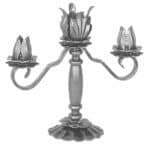 Wrought iron candle stick holder, made in Italy - 86-0-05