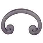 Hand-forged wrought iron C-scroll - DJA114