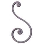 Hand-forged wrought iron S-scroll - DJA116