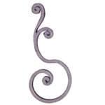 Hand-forged wrought iron S-scroll - DJA117