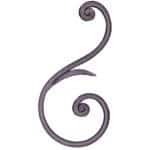 Hand-forged wrought iron S-scroll - DJA118