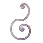 Hand-forged wrought iron S-scroll - DJA122