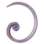 Hand-forged wrought iron C-scroll - DJA123