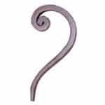 Hand-forged wrought iron C-scroll - DJA125