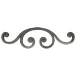 Ornamental steel C-scroll, matches various panel designs - DJA137L