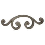 Ornamental steel C-scroll, matches various panel designs - DJA137