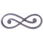 Wrought iron infinity scroll, hand-forged - DJA139