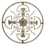 Hand forged wrought iron round panel, 23-3/8" diameter - DJA990S