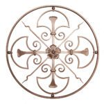 Hand forged wrought iron round panel, 29-1/2" diameter - DJA990
