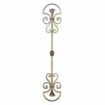 Hand forged wrought iron panel with loose collar - DJA991