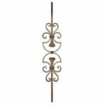 Hand forged wrought iron panel, 5/8" square bar - DJA992