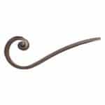 Hand-forged wrought iron scroll, matches various panels - DJA198S