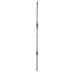 Wrought iron 9/16" round hammered double baluster - DJA41D