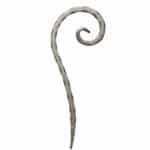 Hand-forged wrought iron hammered scroll - DJA496