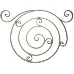Hand-forged wrought iron panel with scrolls, hammered - DJA498