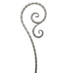 Hand-forged wrought iron hammered scroll - DJA499