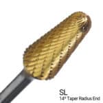 Champion carbide bur, tapered radius end, SL