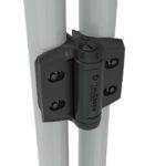 D&D Technologies TruClose self-closing heavy duty hinge for round posts, black - TCHDRND2-MK2