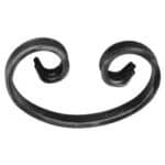 C Scroll, steel, smooth, available in several sizes