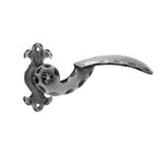 Ornate Hand Forged Steel Gate Handle - Antique Black (18)