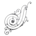 Hand Forged Decorative Stair Panel (DJA162)