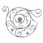 Round Steel Panel with Rosette & Leaf Details (DJA102)