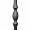 Wrought iron solid round forged picket with oval geometric feature - 7212 - Image 2