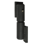 Steel, weld on, barrel hinge with plate and stainless steel pin