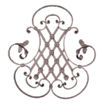 Ornamental Steel Panel with Double Sided Rosette - DJA129