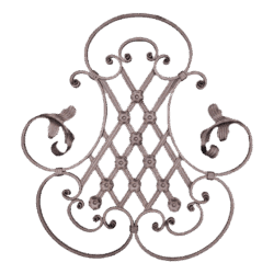Ornamental Steel Panel with Double Sided Rosette - DJA129