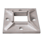 Stainless Steel Square Shoe for 1-1/2" Square Tubes