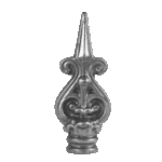 Steel spear - 1" round base