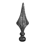 Steel Spear - 1-1/8" Rd. Base