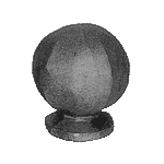 finial - 2" rd. base