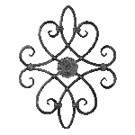 Hammered Panel with Double-Sided Rosette