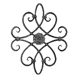 Hammered Panel with Double-Sided Rosette
